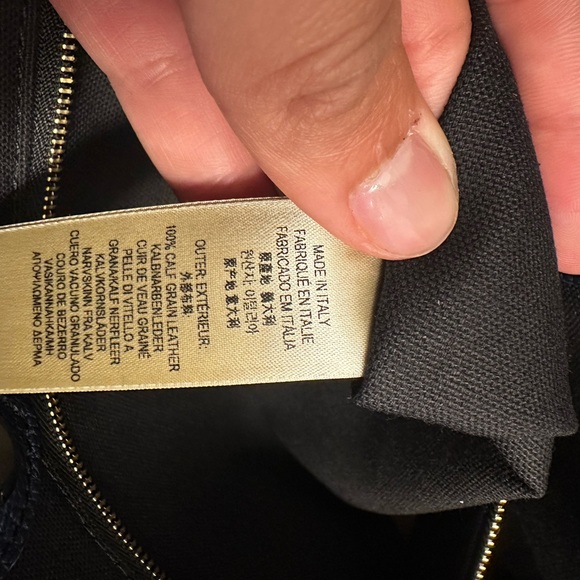 Blue Burberry Large Banner House Checker Leather - Picture 3 of 5